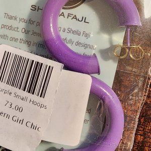 Sheila Fajl Purple Hoops Earnings-NWT